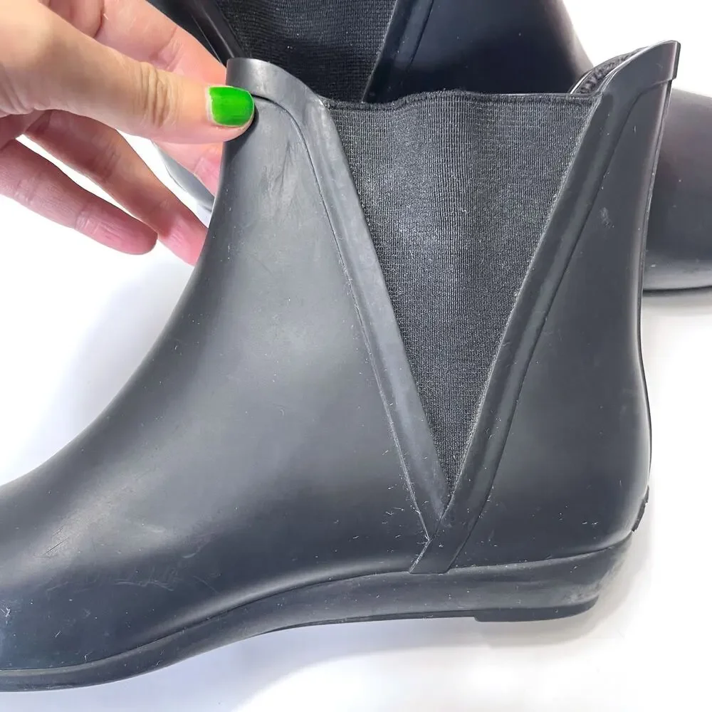 LOEFFLER RANDALL Rain Slip on Chelsea Boots in Black Size 8